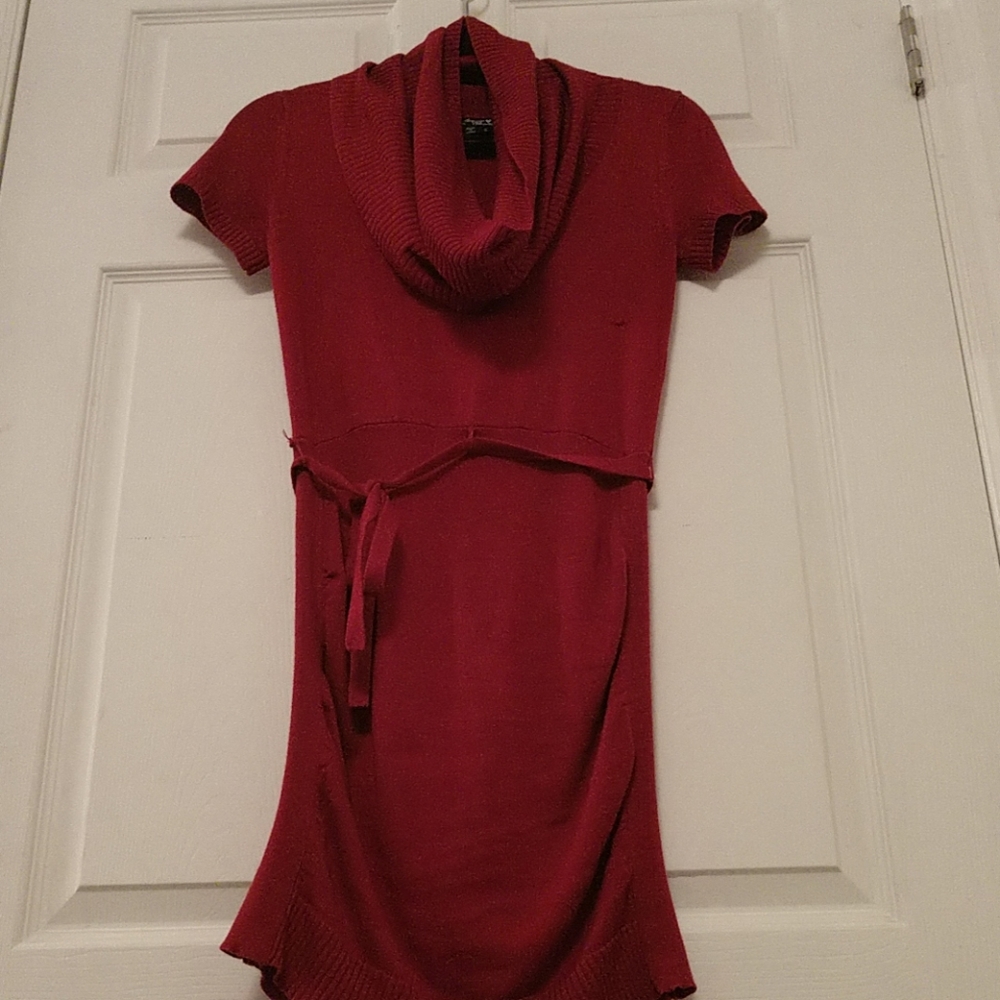 Sequin hearts sexy red dress with removable scarf